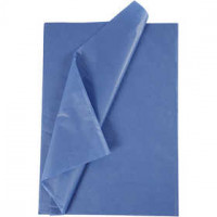 Seidenpapier, Blatt 50x70 cm,  14 g, Blau, 10Bl. [HOB-200887]