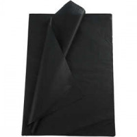 Seidenpapier, Blatt 50x70 cm,  14 g, Schwarz, 10Bl. [HOB-200889]