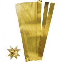 Papierstreifen für Fröbelsterne, B 25 mm, D: 11,5 cm, Gold, 100Streifen, L 73 cm [HOB-20724]