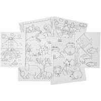 Stickkarton,  17x24 cm, 8x5Bl. sort. [HOB-21952]