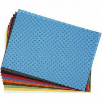Stickkarton, Blatt 23x33 cm,  300 g, Sortierte Farben, 10Bl. sort. [HOB-21954]