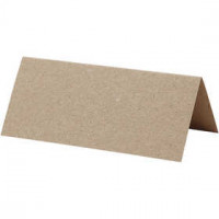 Place cards, size 9x4 cm, 220 g, 10 pcs, natural [HOB-220016]