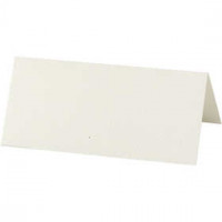 Place cards, size 9x4 cm, 220 g, 10 pcs, off-white [HOB-220022]