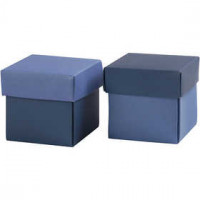 Faltschachtel, Größe 5,5x5,5 cm,  250 g, Hellblau/Dunkelblau, 10Stck. [HOB-233004]