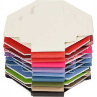 Farbige Faltschachteln, Größe 5,5x5,5 cm,  250 g, 100sort. [HOB-233010]