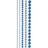Halbperlen, Größe 2-8 mm, Blau, 140sort. [HOB-28317]