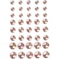 Strasssteine, Größe 6+8+10 mm, Pink, 40sort. [HOB-28324]
