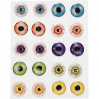 3D-Augen-Sticker, D: 20 mm, selbstklebend, 1Bl. [HOB-28993]
