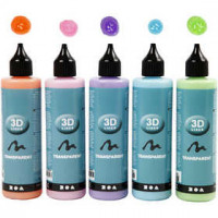 3D Liner - Sortiment, Transparente Farben, 5x100ml [HOB-30386]
