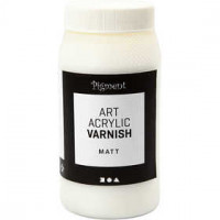 Art Acrylic Varnish, Weiß, Matt transparent, Mattglanz, 500ml [HOB-39280]