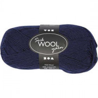 Sockenwolle, L 200 m, Dunkelblau, 50g [HOB-41313]