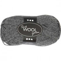 Sockenwolle, L 200 m, Dunkelgrau, 50g [HOB-41314]