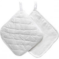Topflappen, Größe 20x20 cm, Weiß, 4Stck. [HOB-444601]