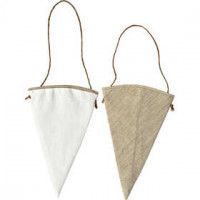 Stofffiguren, H 18,5 cm, B 12 cm, Kegel, 6Stck. [HOB-49508]