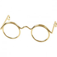 Brillen, B 35 mm, Lochgröße 13 mm, Gold, 10Stck. [HOB-500331]