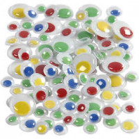 Wackelaugen, D: 8+10+14 mm, selbstklebend, 300sort. [HOB-50101]