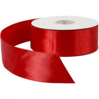 Satinband, B 38 mm, Rot, 50m [HOB-51373]