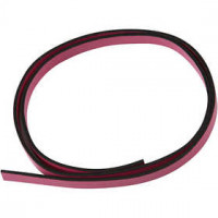 Lederband Imitat, B 10 mm, Stärke: 3 mm, Pink, 1m [HOB-51483]
