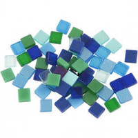 Mini-Mosaik, Größe 5x5 mm, Stärke: 2 mm, Harmonie in Blau-Grün, 25g [HOB-51929]