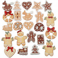 Lebkuchen-Holzfiguren, H 20-30 mm, 100sort. [HOB-522581]
