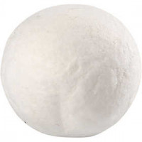 Kugel, D: 15 mm, Weiß, Baumwolle, 20Stck. [HOB-540020]