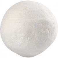 Kugel, D: 25 mm, Weiß, Baumwolle, 12Stck. [HOB-540040]