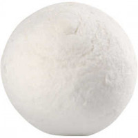 Kugel, D: 30 mm, Weiß, Baumwolle, 10Stck. [HOB-540050]