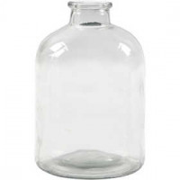 Apotheker-Flasche, H 16,5 cm, D: 11 cm, 6Stck., Lochgröße 2,6 cm [HOB-55731]