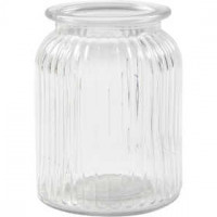 Glasgefäß, H 14,5 cm, D: 11 cm, 6Stck., Lochgröße 7 cm [HOB-55773]