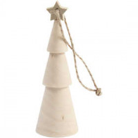 Christmas Tree, H: 9 cm, 1 pc, birch [HOB-565115]