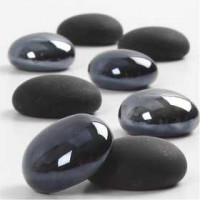 Glasdeko, Schwarz, D: 18-20 mm, Stärke: 8 mm, 370g [HOB-591002]