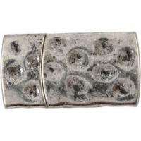Magnetschloss, Größe 7x29 mm, Lochgröße 3x10 mm, Antiksilber, 1Stck [HOB-600010]