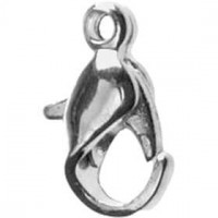 Karabinerverschluss, L 10 mm, Versilbert, 10Stck. [HOB-600120]
