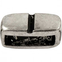 Abstandsperle, Größe 6x14 mm, Lochgröße 10x3 mm, Antiksilber, 5Stck. [HOB-60133]