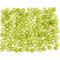 Rocailleperle, Größe 8/0 , D: 3 mm, Lindgrün, 500g, Lochgröße 0,6-1,0 mm [HOB-682062]