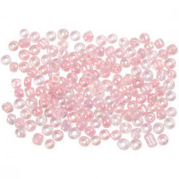 Rocailleperle, Größe 8/0 , D: 3 mm, Kristall mit farbein, 25g, Lochgröße 0,6-1,0 mm [HOB-682101]