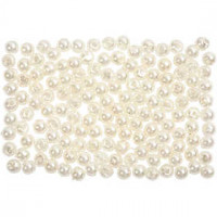 Wachsperlen, D: 3 mm, Lochgröße 0,7 mm, Perlmutt, 150Stck. [HOB-698061]