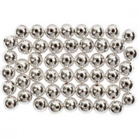 Wachsperlen, D: 5 mm, Lochgröße 0,7 mm, Silber, 100Stck. [HOB-698141]