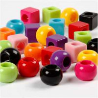 Multi-Mix, Größe 11 mm, Lochgröße 7 mm, Sortierte Farben, 1000 g, 1700ml, ca. 750 Stck [HOB-699603]