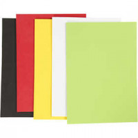 Moosgummi-Bögen, A5 15x21 cm, Stärke: 2 mm, sortierte Farben, Basic, 5Bl. [HOB-769010]