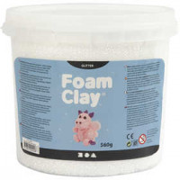Foam Clay® , Weiß, Glitter, 560g [HOB-780813]