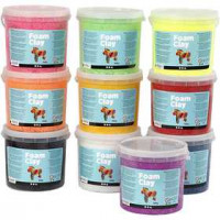 Foam Clay®, sortierte Farben, 10x560g [HOB-78830]