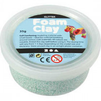 Foam Clay®, Hellgrün, Glitzer, 35g [HOB-78866]