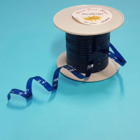 Dekoband 100% Biologisch abbaubar Blau 6mm x 100 meters und verstärkt mit Metalldraht (1 Rolle) [HV-WDB]