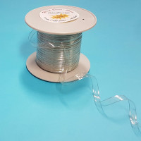 Dekoband 100% Biologisch abbaubar Transparent 6mm x 100 meters und verstärkt mit Metalldraht (1 Rolle) [HV-WDT]
