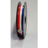 Kräuselband Blau/Weiß und Rot Herze 19mm x 91 meter (1 Rolle) [HV-DFR19]