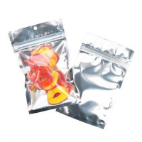 Druckverschlussbeutel Transparent/Silber 9,2x12,7cm (100 Stück) [HZB4S]