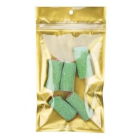 Druckverschlussbeutel Transparent/Gold 10,2x16,5cm (100 Stück) [HZB5CG]