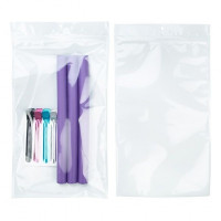 Druckverschlussbeutel Transparent/Weiß 17,8x30,5cm (100 Stück) [HZB8CW]