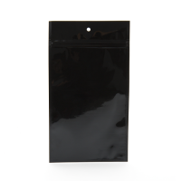 Schwarz Metalissierte Griffbeutel aus Barrierefolie 10,2 x 16,5 cm (100 Stück) [HZBB5MB]